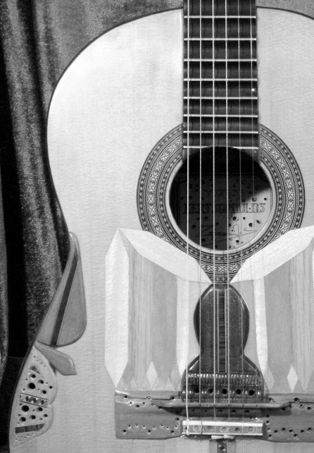 Scalloped pedal guitar